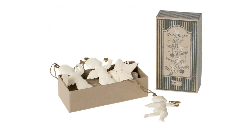 Rychlé Dodání Vianočné plechové ozdoby Holy Night - set 4 ks