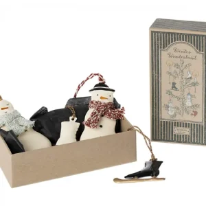 Vianočné plechové ozdoby Winter Wonderland - set 4 Finální Výprodej
