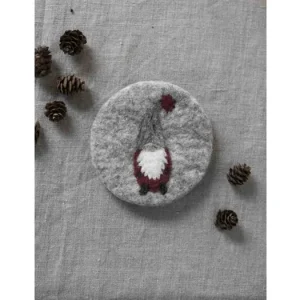 Vianočná podložka pod horúce Santa Light grey 10 cm Must-Have