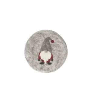 Vianočná podložka pod horúce Santa Light Grey 20 cm Vrácení Zdarma