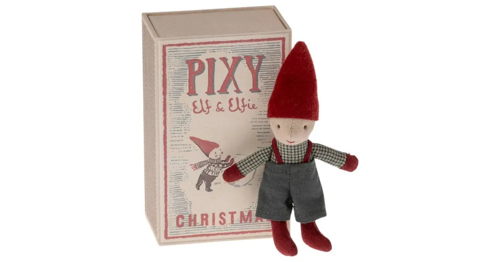 Omezená Nabídka Vianočný škriatok Pixie Elf v krabičke od zápaliek