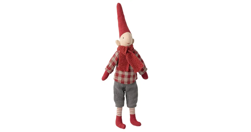 Vánoční skřítek Pixy Boy Checkered Dress 26 cm Super Cena