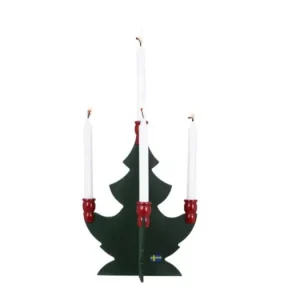 Omezená Nabídka Vianočný svietnik Christmas Tree Green Red
