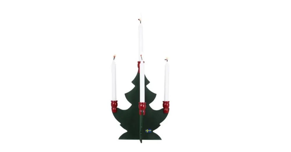 Omezená Nabídka Vianočný svietnik Christmas Tree Green Red