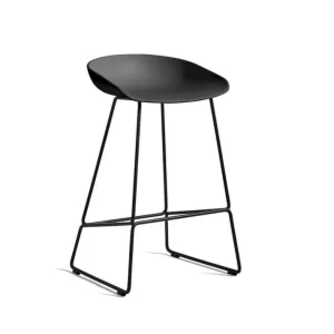 Barová stolička AAS 38 Low, black steel / black Expresní Doručení