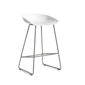 Barová stolička AAS 38 Low Stainless Steel, white Originální