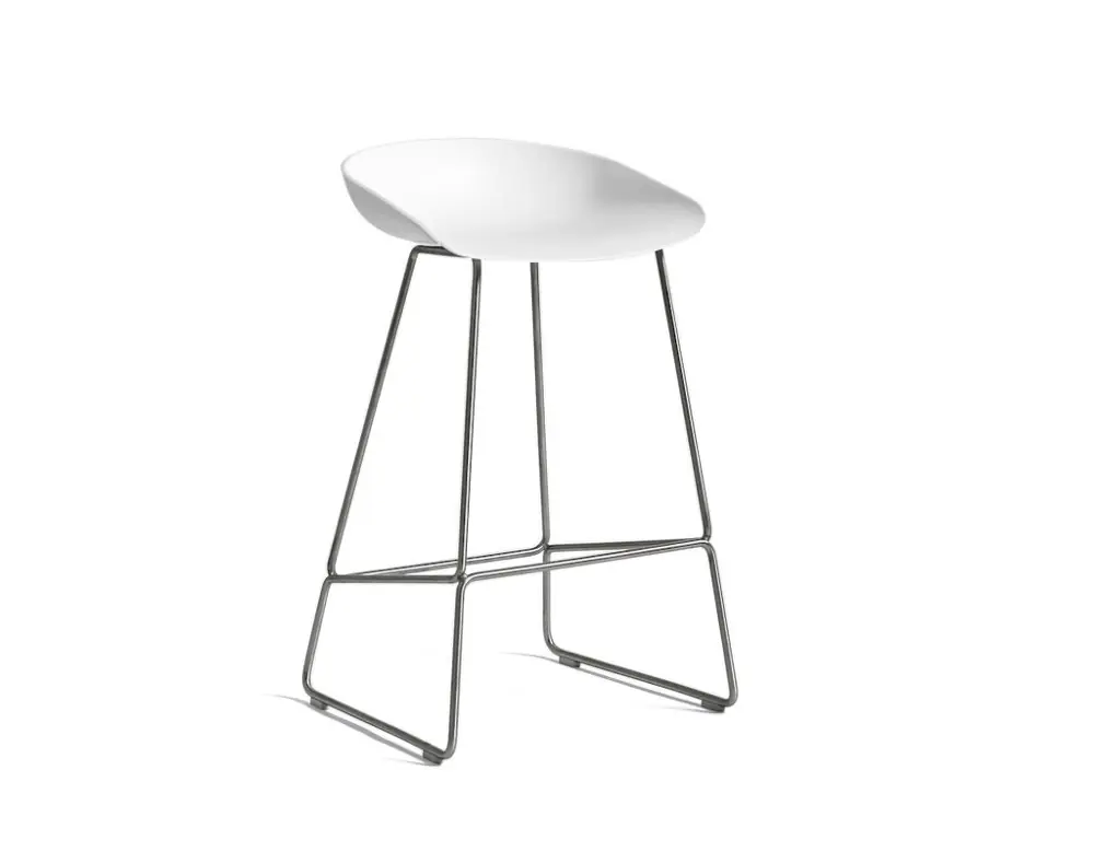 Barová stolička AAS 38 Low Stainless Steel, white Originální