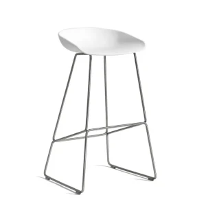 Sezónní Sleva Barová stolička AAS 38 High Stainless Steel, white