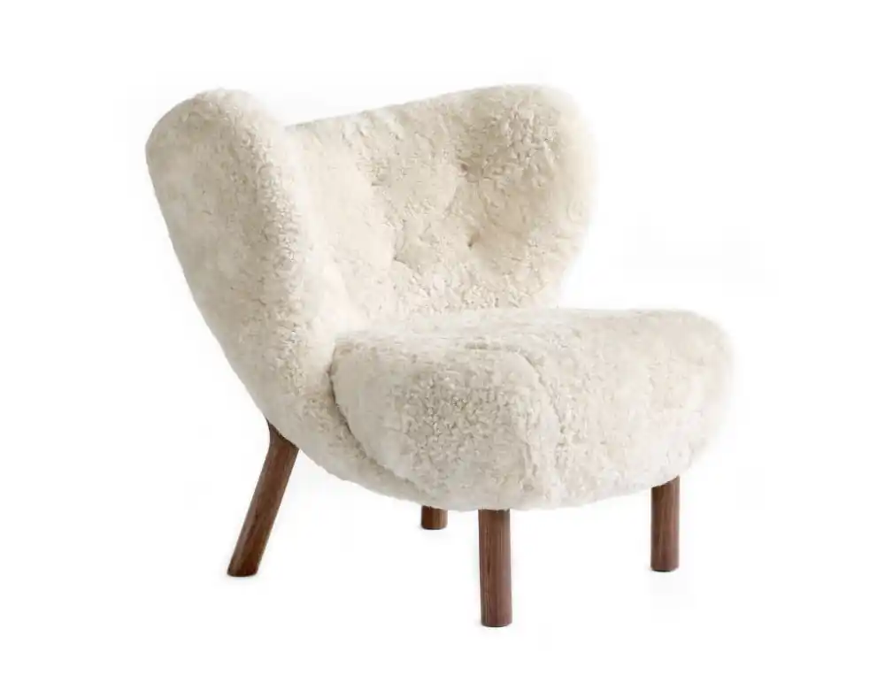 Oblíbený Křeslo Little Petra VB1, walnut / sheepskin