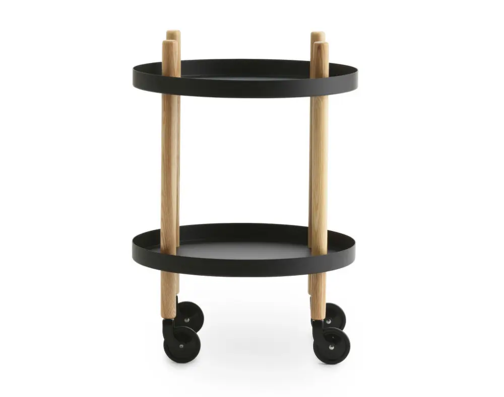 Značkový Servírovací stolek Block Table Round, black
