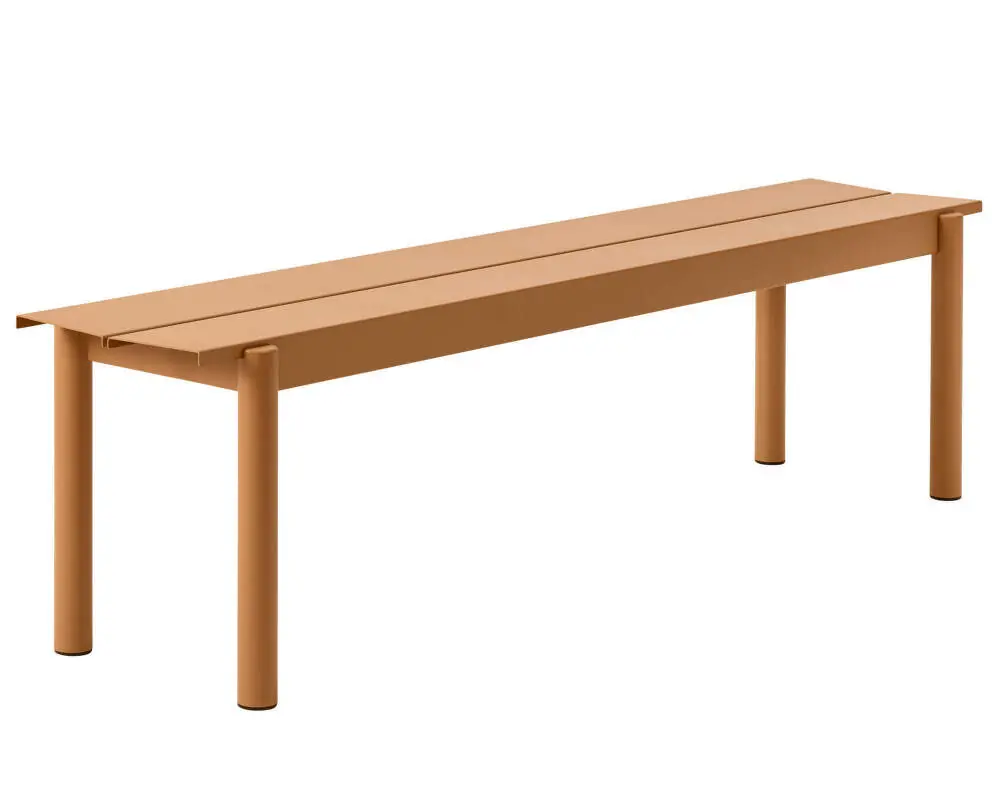 Lavice Linear Steel Bench 170 cm, burnt orange Bezpečná Platba