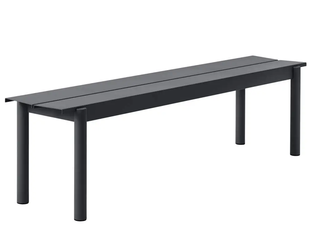 Lavice Linear Steel Bench 170 cm, black Kup Teď
