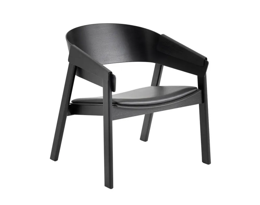Výprodej Křeslo Cover Lounge Chair, kůže, black/black