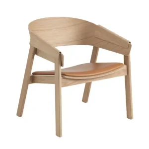 Akční Nabídka Křeslo Cover Lounge Chair, kůže, cognac/oak