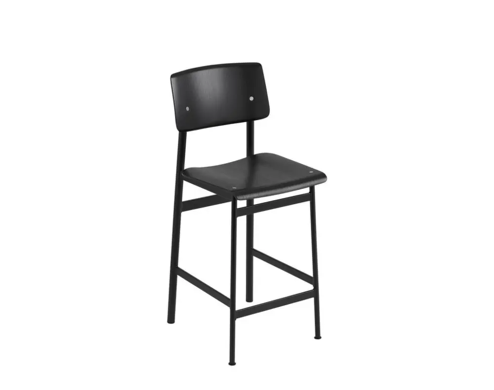Barová židle Loft 65 cm, black/black Vysoce Kvalitní