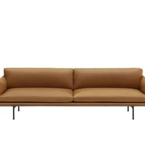 Třímístná pohovka Outline, cognac Akce