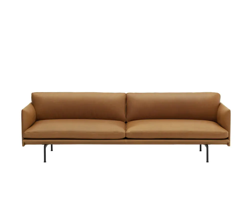 Třímístná pohovka Outline, cognac Akce