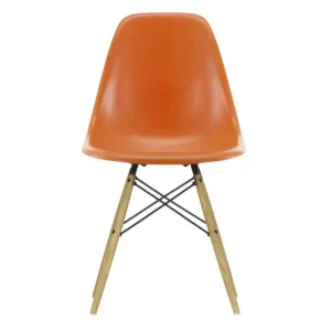Tovární Cena Židle Eames Fiberglass DSW, red orange/ash