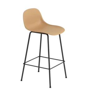 Výhodná Nabídka Barová stolička Fiber Stool 65cm s opěrkou, Tube Base, ochre