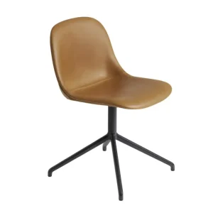 Sezónní Sleva Židle Fiber Side Chair Swivel Base, cognac leather / black