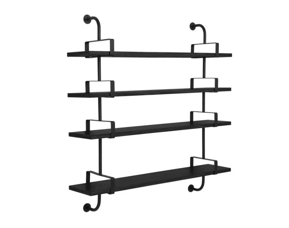 Expresní Doručení Police Démon Shelf 2, 155cm, 4 shelves, black stained ash