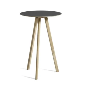 Nejlepší Volba Stolek Copenhague CPH 20 Ø70, oak/black linoleum