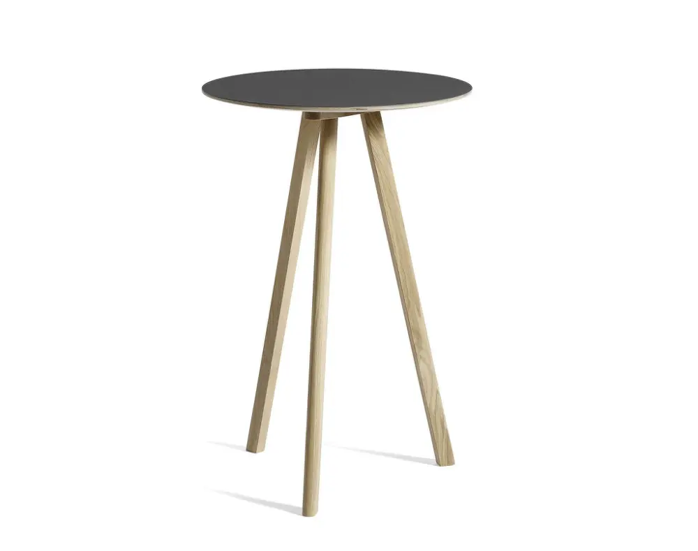 Nejlepší Volba Stolek Copenhague CPH 20 Ø70, oak/black linoleum