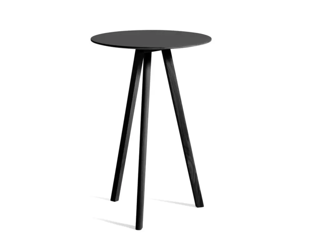Pouze Dnes Stolek Copenhague CPH 20 Ø70, black stained oak/black oak veneer