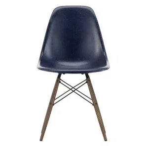 Jen Po Omezenou Doba Židle Eames Fiberglass DSW, navy blue/dark maple