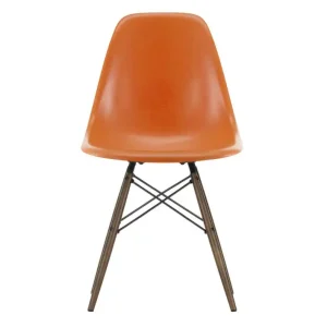 Cenová Bomba Židle Eames Fiberglass DSW, red orange/dark maple