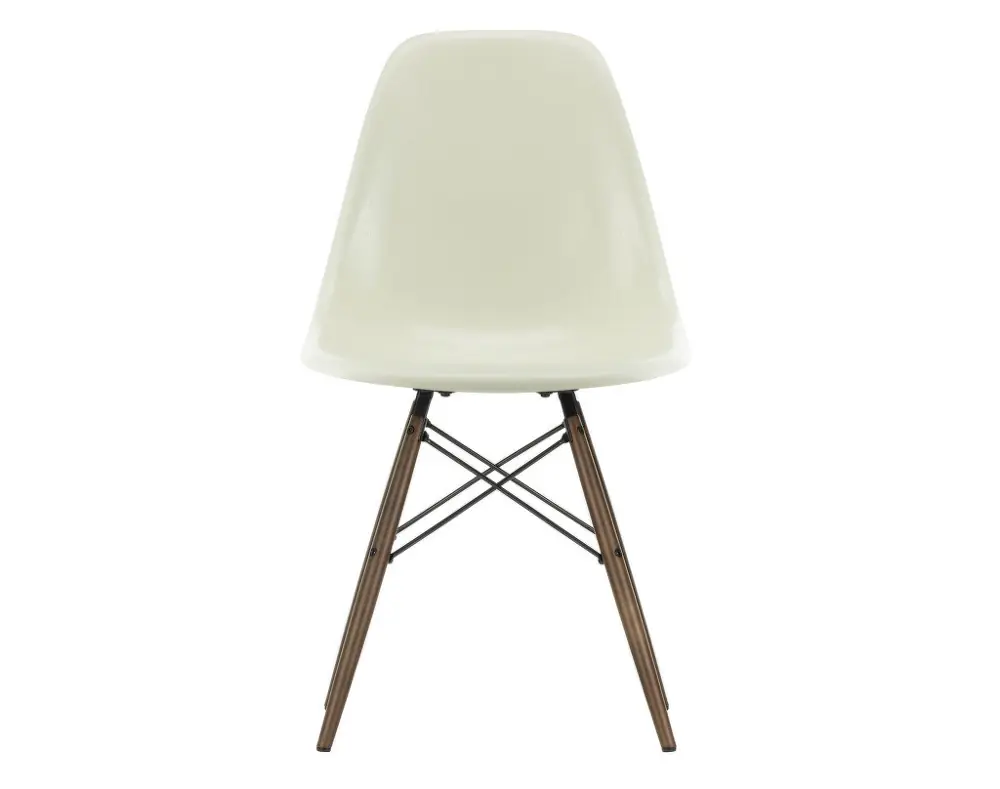 Židle Eames Fiberglass DSW, parchment/dark maple Speciální Cena
