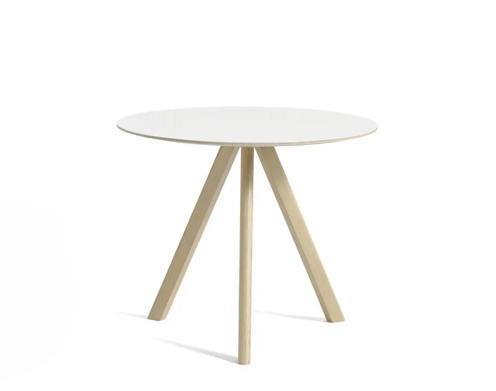 Stůl Copenhague CPH 20 Ø90, oak/white laminate Pouze Dnes