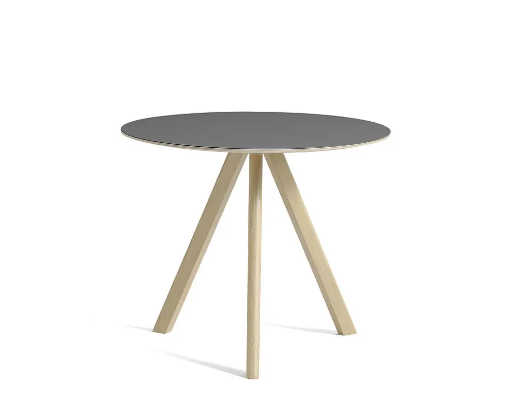 Zlevněný Stůl Copenhague CPH 20 Ø90, oak/grey linoleum
