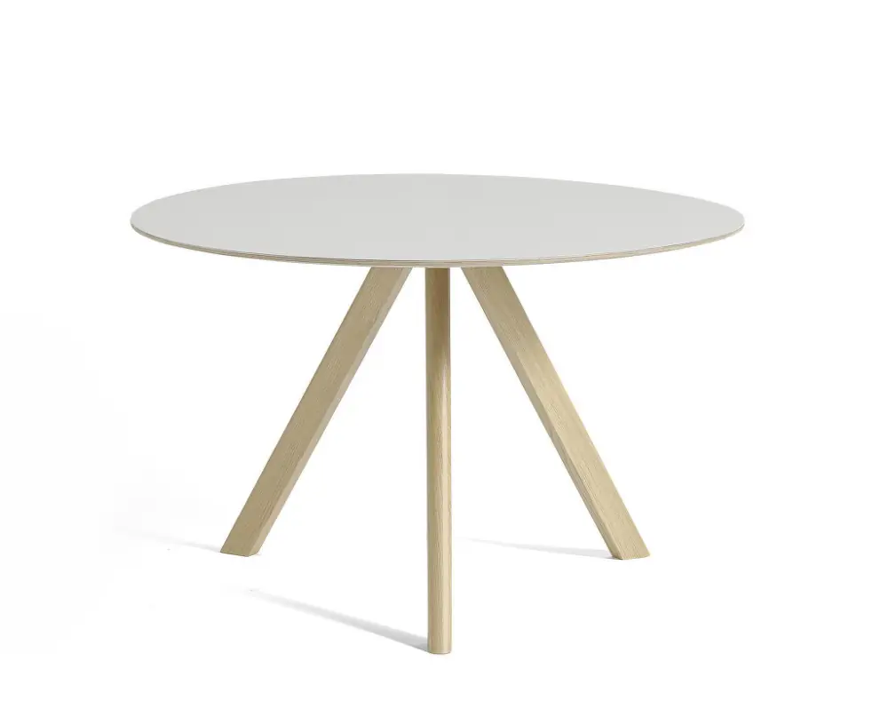 Stůl Copenhague CPH 20 Ø120, oak/off white linoleum Nejlepší Cena