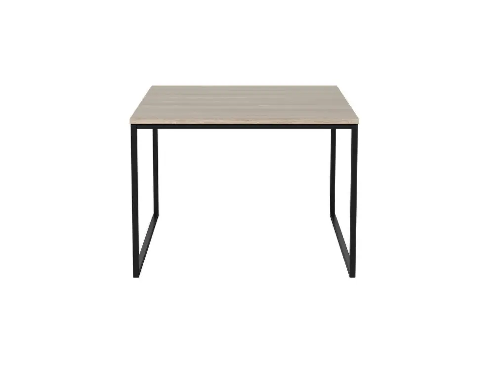 Konferenční stolek Como 60x60 medium, white oak/black Výprodej