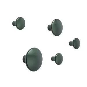 Sada věšáků The Dots Metal, dark green Autentický