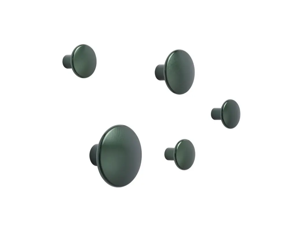 Sada věšáků The Dots Metal, dark green Autentický