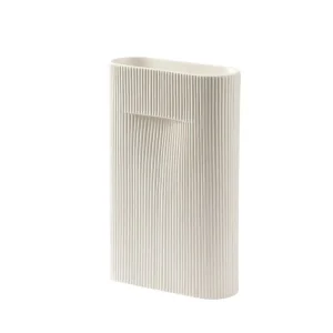 Originální Váza Ridge H35, off-white