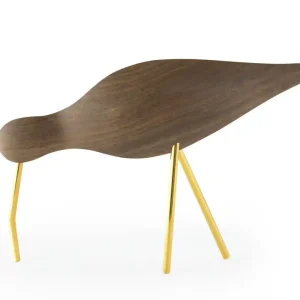 Dřevěný pták Shorebird Large, walnut / brass Nejlepší Volba