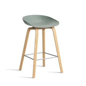 Tovární Cena Barová stolička AAS 32 Low Lacquered Oak Veneer, fall green