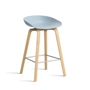 Barová stolička AAS 32 Low Lacquered Oak Veneer, slate blue Rychlé Dodání