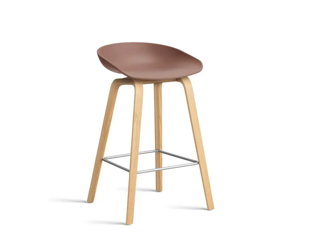 Vrácení Zdarma Barová stolička AAS 32 Low Lacquered Oak Veneer, soft brick