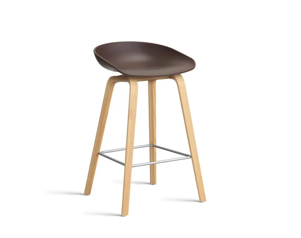 Barová stolička AAS 32 Low Lacquered Oak Veneer, raisin Kup Teď