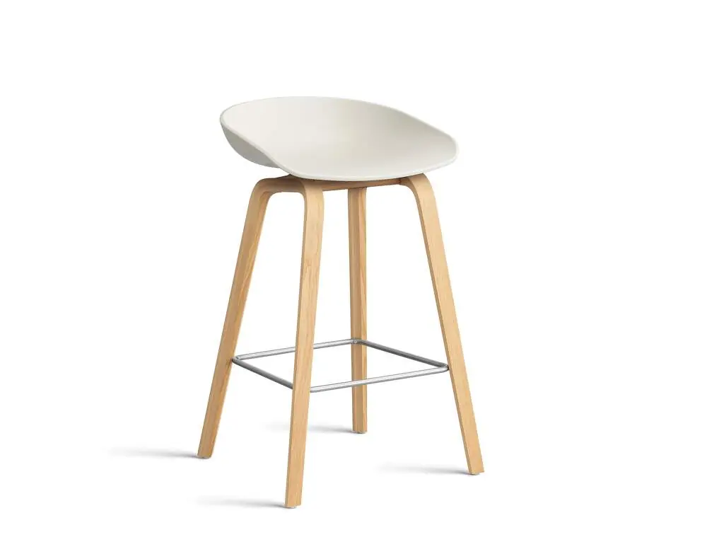 Barová stolička AAS 32 Low Lacquered Oak Veneer, melange cream Nejlepší Cena