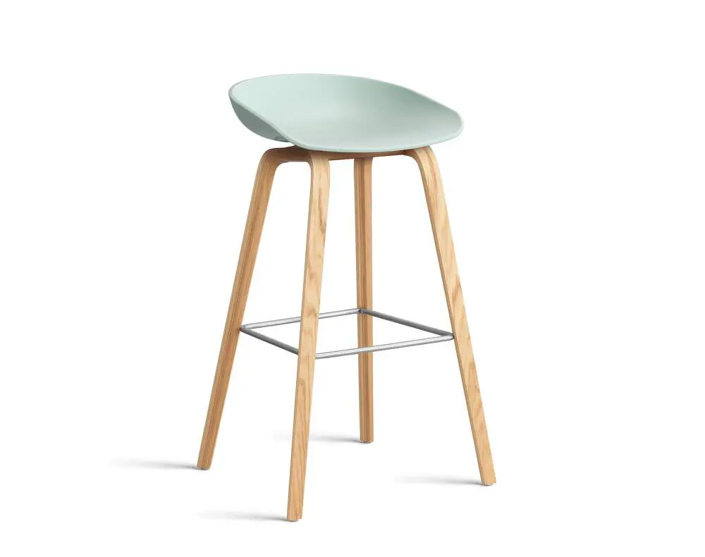 Barová stolička AAS 32 High Lacquered Oak Veneer, dusty mint Akční Nabídka