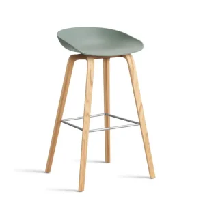 Barová stolička AAS 32 High Lacquered Oak Veneer, fall green Levný