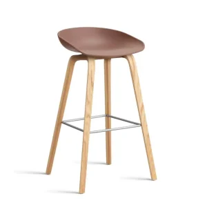 Barová stolička AAS 32 High Lacquered Oak Veneer, soft brick Poslední Šance