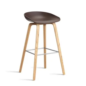 Nejlepší Volba Barová stolička AAS 32 High Lacquered Oak Veneer, raisin