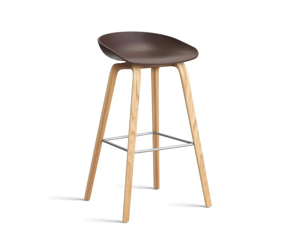 Nejlepší Volba Barová stolička AAS 32 High Lacquered Oak Veneer, raisin