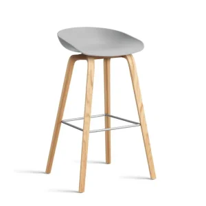 Barová stolička AAS 32 High Lacquered Oak Veneer, concrete grey Expresní Doručení